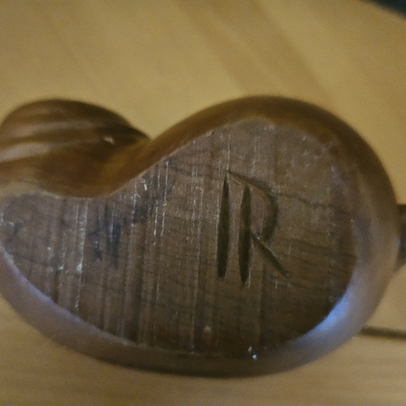 Vintage Japanese Happy Boxwood Carved Pig - Picture 9 of 13